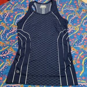 Athleta Finish Fast Navy Blue Tank Top Size Small. Made in Portugal.